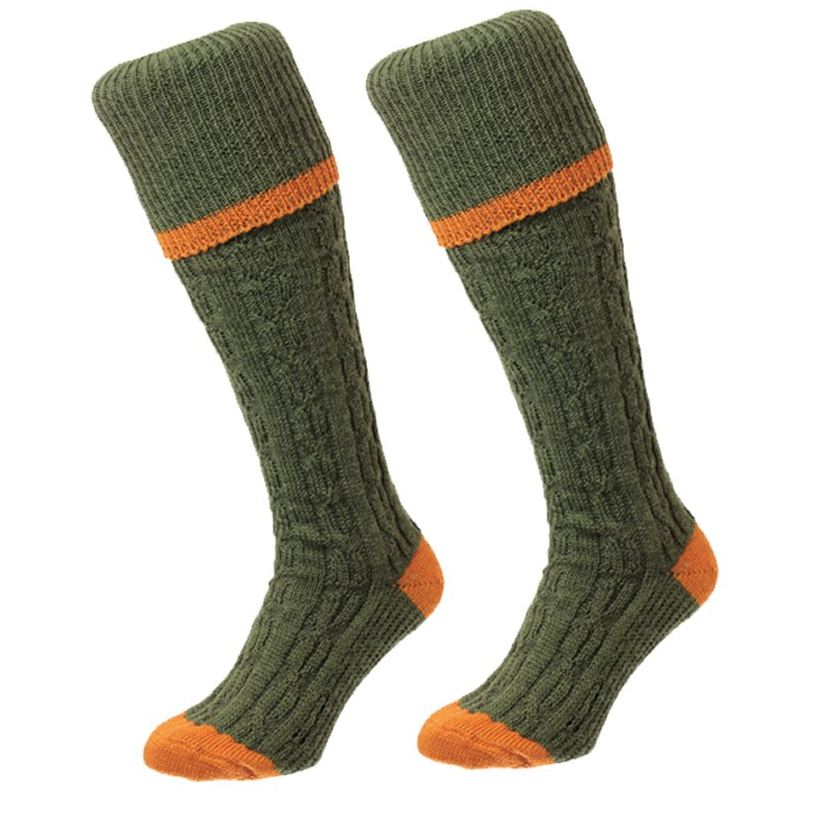 Bisley Cable Stripe Shooting Breek Socks in 4 Colours 