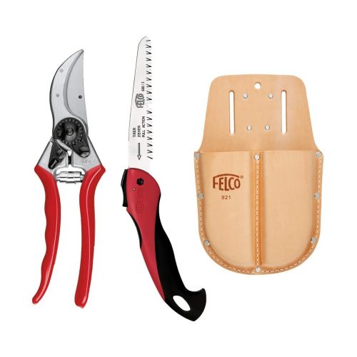Genuine Felco Model 2 secateurs with folding saw + double holster