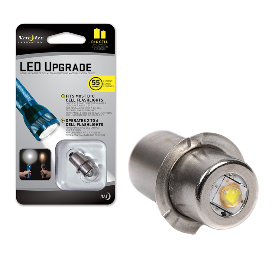 Niteize LED Version 3 upgrade bulb 55 lumens Maglite D+C cell flashlights UK Outdoor